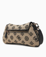 Guess Flap Monogram Omuz Çantası Black Logo
