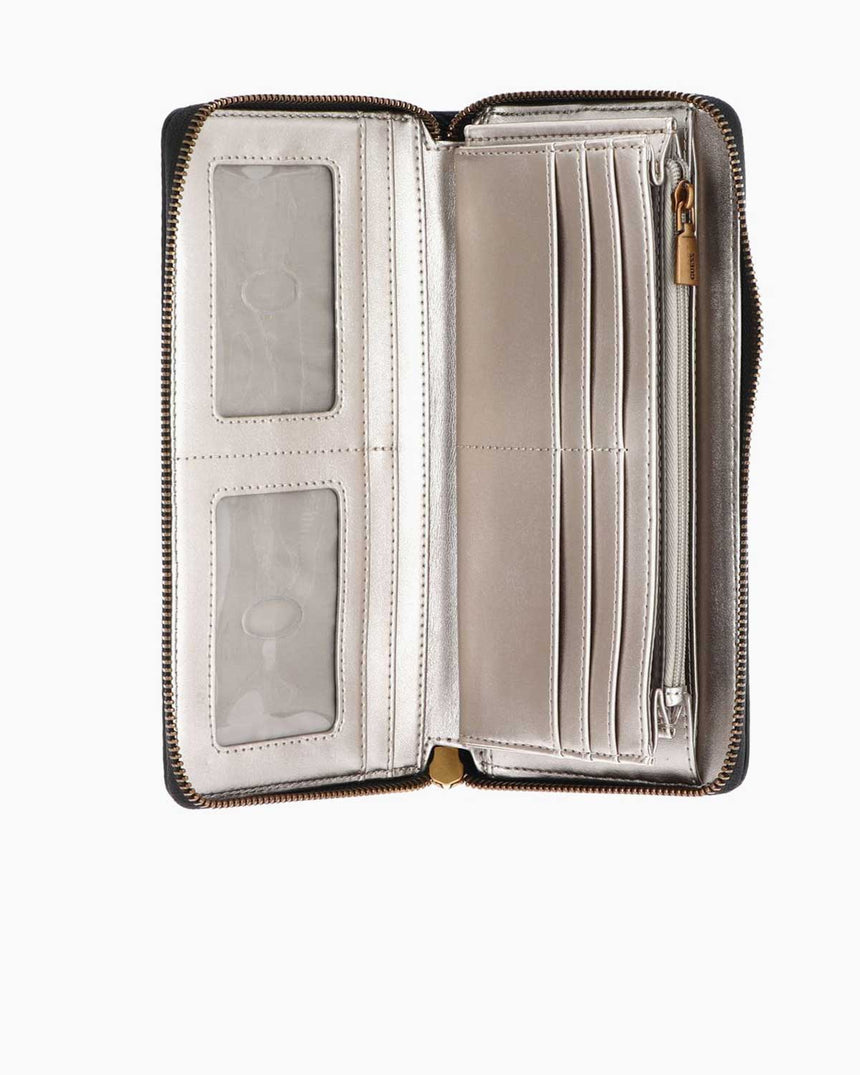 Guess Cheque Large Monogram Cüzdan Mocha Logo