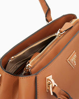 Guess Bramina Noelle II Luxury Kadın El Çantası Light Cognac