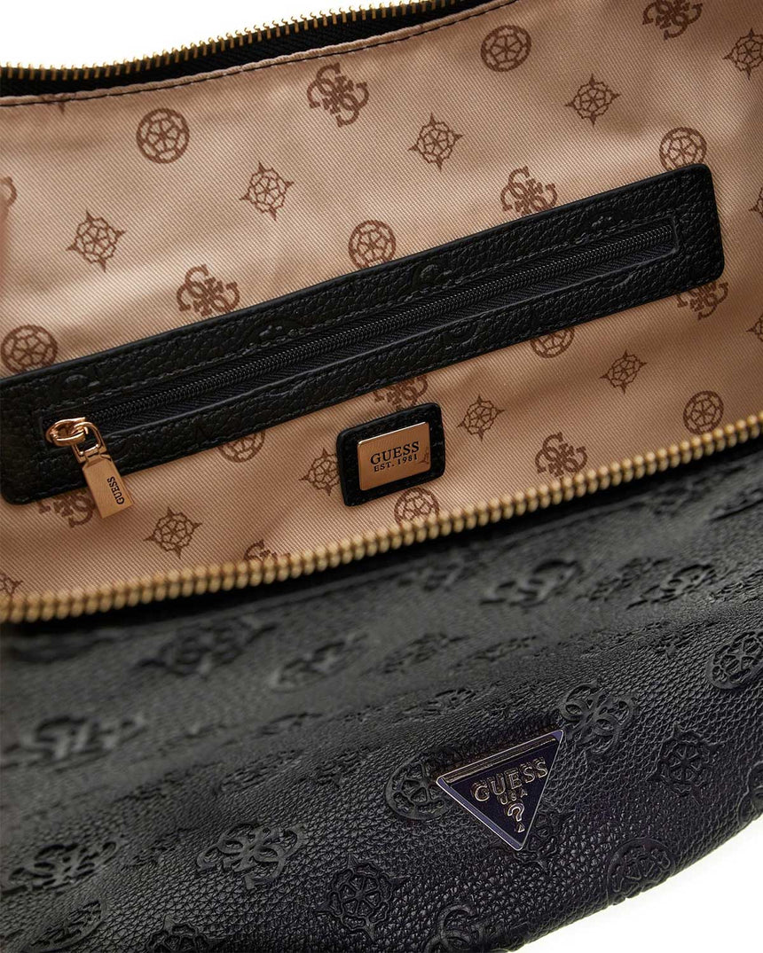 Guess Cresedia Large Hobo Omuz Çantası Black