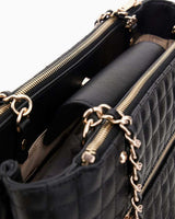 Guess Nadira Kapitoneli Kadın Shopper Çanta Black