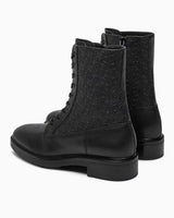 Calvin Klein Flat Combat Baskılı Low Boots CK Black