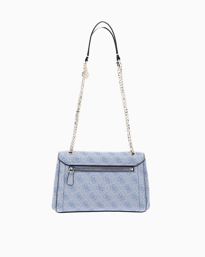 Guess Noelle Convertible Satchel Çapraz Askılı Çanta Light Blue Logo
