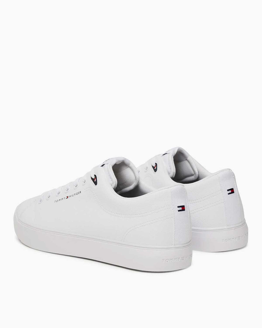Tommy Hilfiger Düşük Bilek Güçlendirilmiş Deri Erkek Sneaker White