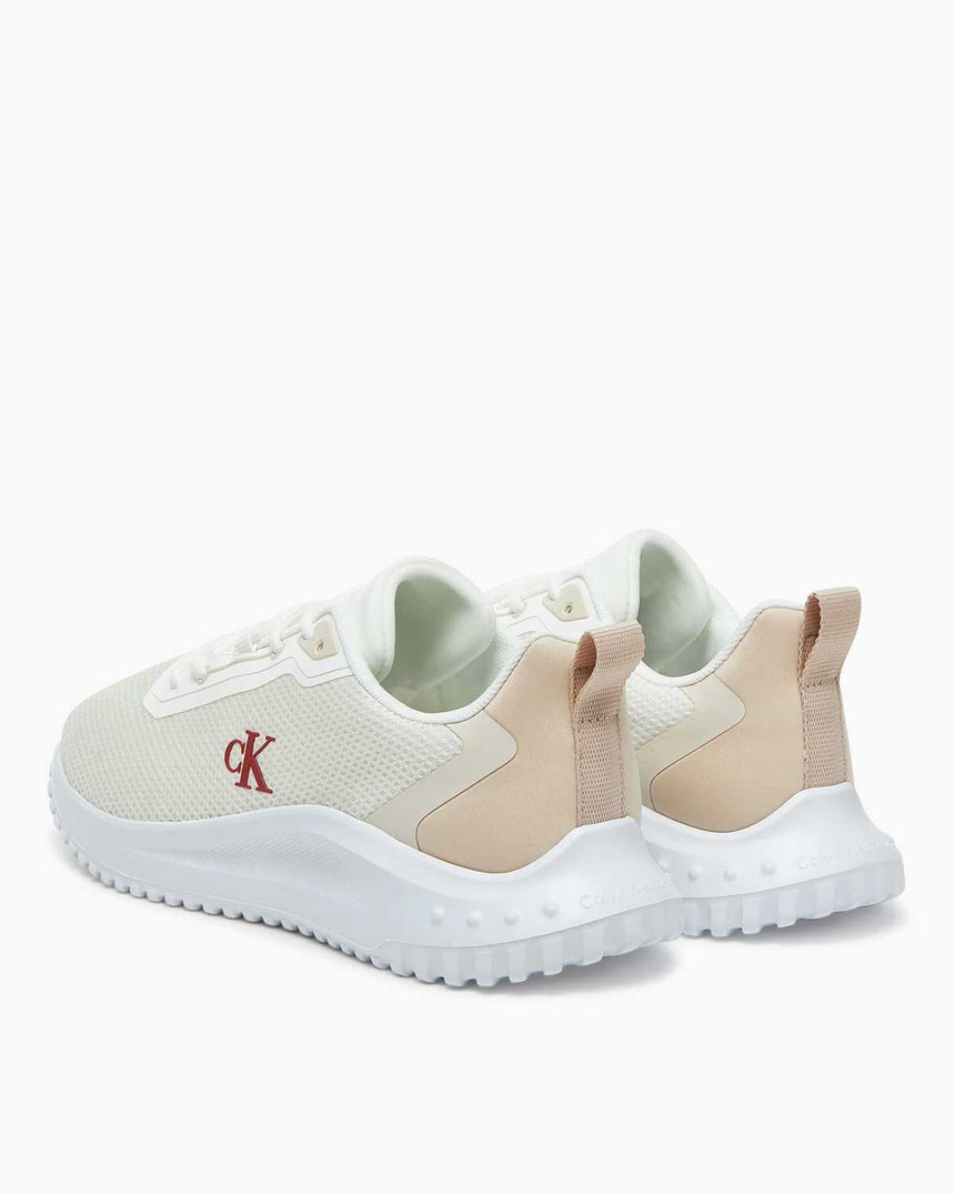 Calvin Klein Lausanne EVA Örgü Detaylı Kadın Koşucu Sneaker Bright White/Pink/Turtledove
