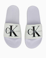 Calvin Klein Slide Monogram Erkek Terlik Bright White/Black