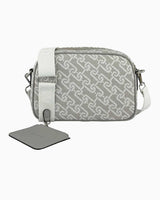 Us Polo Assn Mini Cüzdan Detaylı Çapraz Askılı Çanta Beyaz - Gri