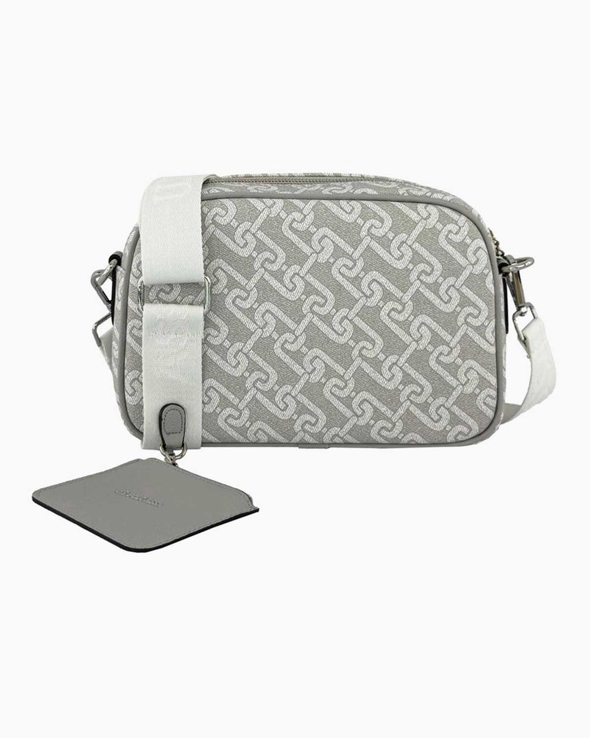 Us Polo Assn Mini Cüzdan Detaylı Çapraz Askılı Çanta Beyaz - Gri