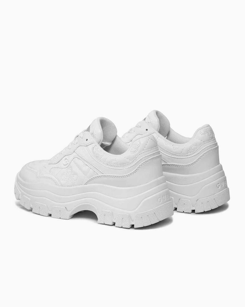 Guess Logolu Kalın Tabanlı Sneaker White