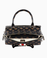 Guess Nelka Box Satchel Speedy El Çantası Mocha Logo