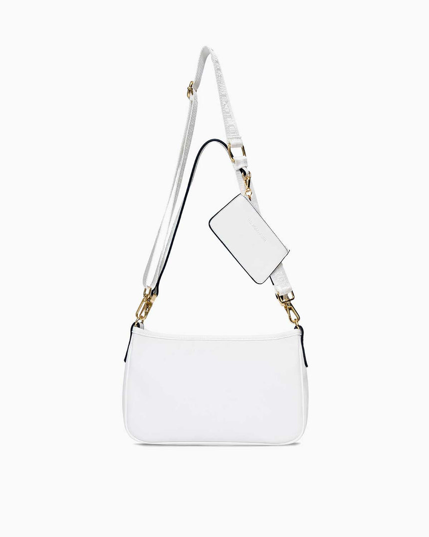 Us Polo Assn Mini Cüzdan Detaylı Omuz Çantası Beyaz