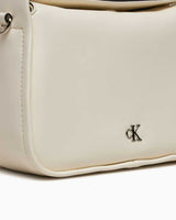 Calvin Klein Metal Mono Mini Logolu El Çantası Ivory