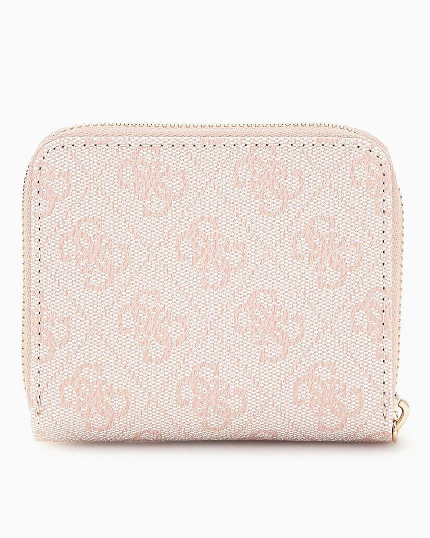 Guess Eco Erica Zip Around Cüzdan Dusty Rose Logo