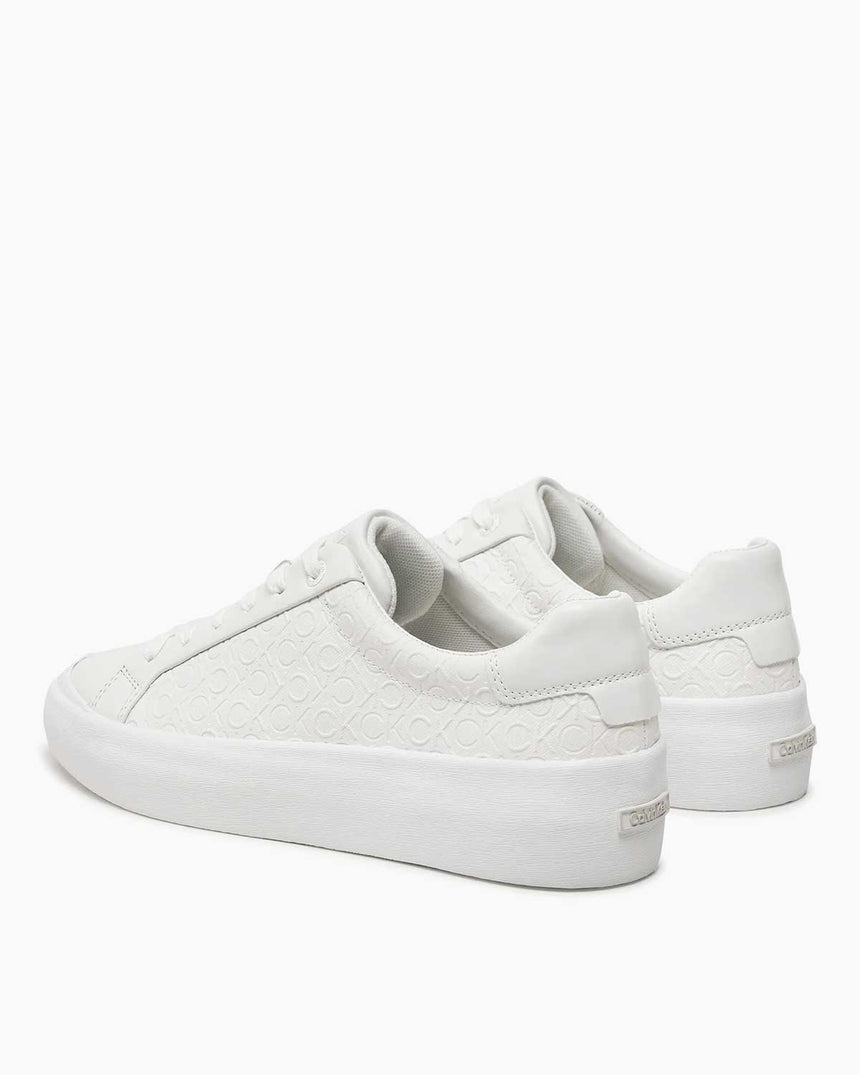 Calvin Klein Lace Up Mono Baskılı Sneaker White