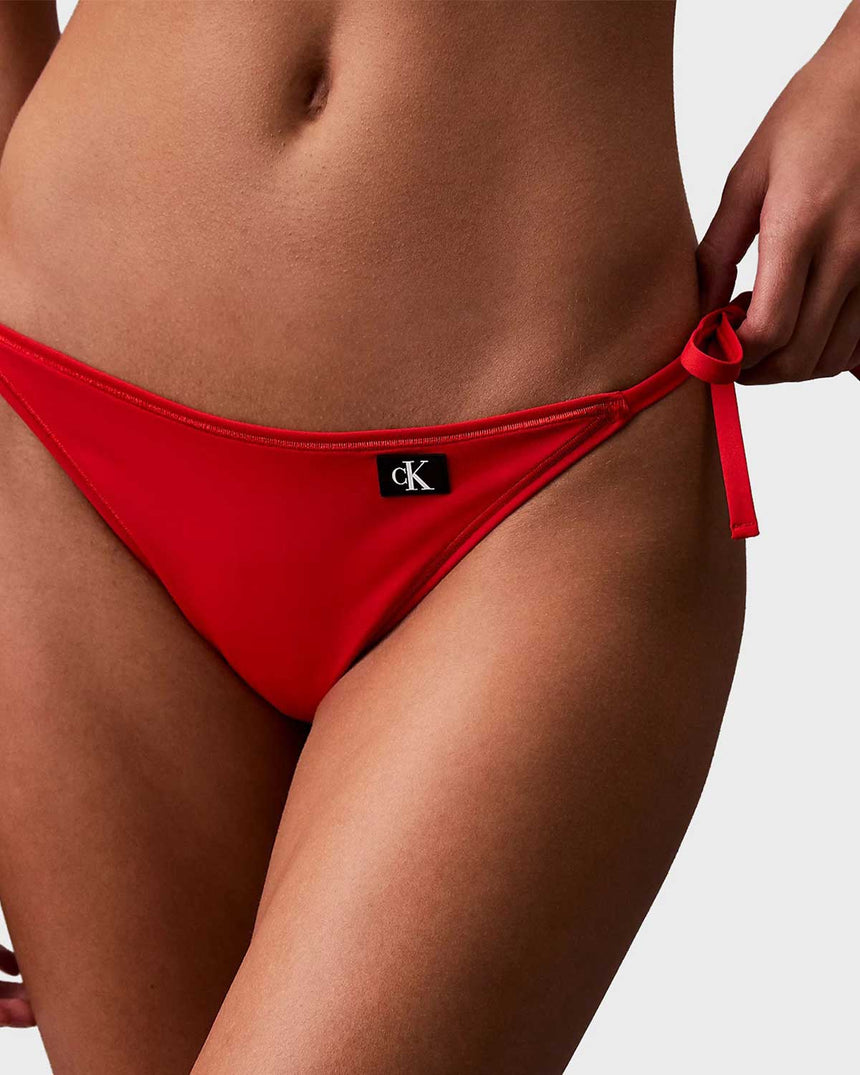 Calvin Klein String Side Tie Bikini Altı Flaming Chili