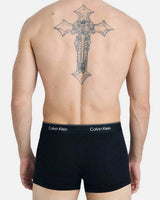 Calvin Klein Trunk 3P Underwear Bottoms Boxer Black W/ Dtm Wb