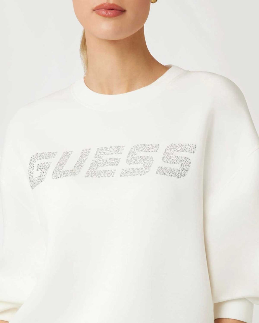 Guess Cecilia Kadın Aktif Scuba Sweatshirt Ocean Salt