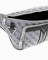 Guess Milano Maxi Monogram Bel Çantası Black/Grey
