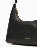 Calvin Klein Foil Logo Kadın Omuz Çantası Black/Toasted Coconut