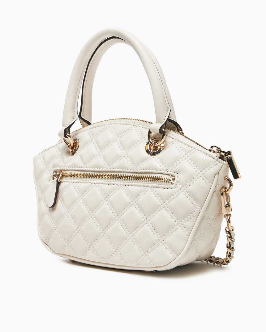 Guess Giully Mini Satchel El Çantası Off White