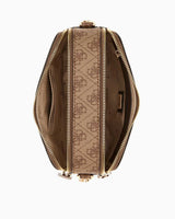 Guess Noelle Crossbody Zincir Detaylı Çapraz Askılı Çanta Latte Logo / Brown