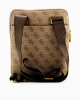 Guess Torino Monogram Logolu Çapraz Askılı Çanta Beige / Brown