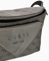 Guess Milano Monogram Baskılı Bel Çantası Gunmetal