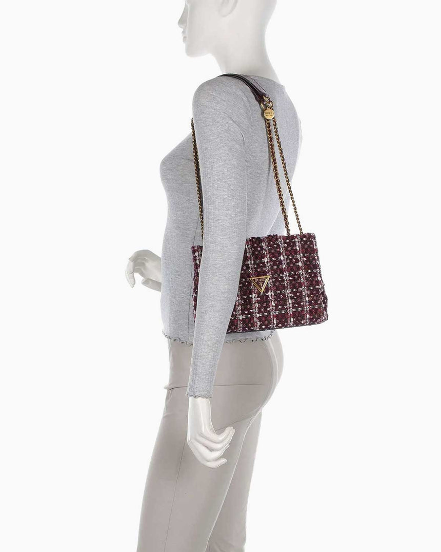 Guess Giully Convertible El Çantası Burgundy Multi