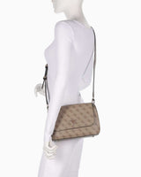 Guess Access Meridian II Kadın Omuz Çantası Latte Logo