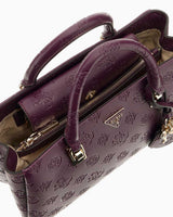 Guess Tisha Girlfriend Kadın El Çantası Wine Logo