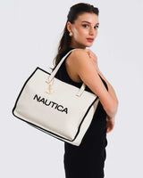Nautica Ladies Çapraz Askılı Çanta Bej - Siyah