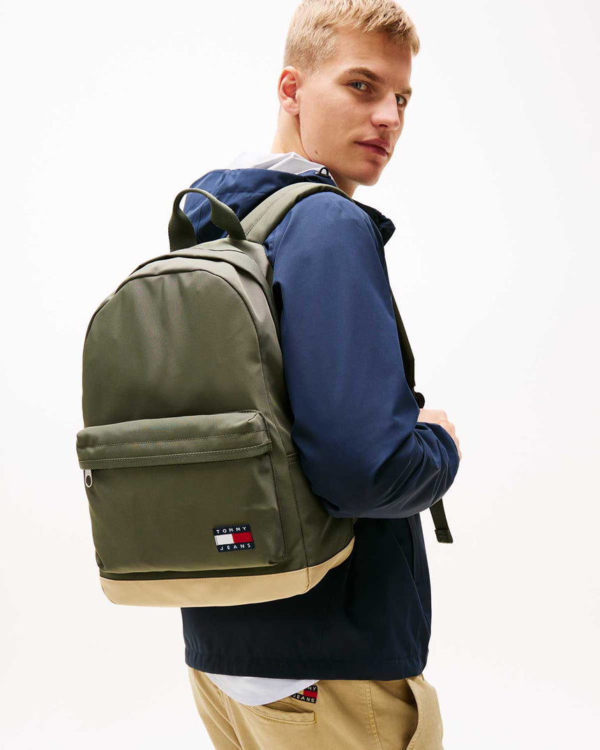 Tommy Hilfiger Ess Daily Dome Backpack Sırt Çantası Pewter Green