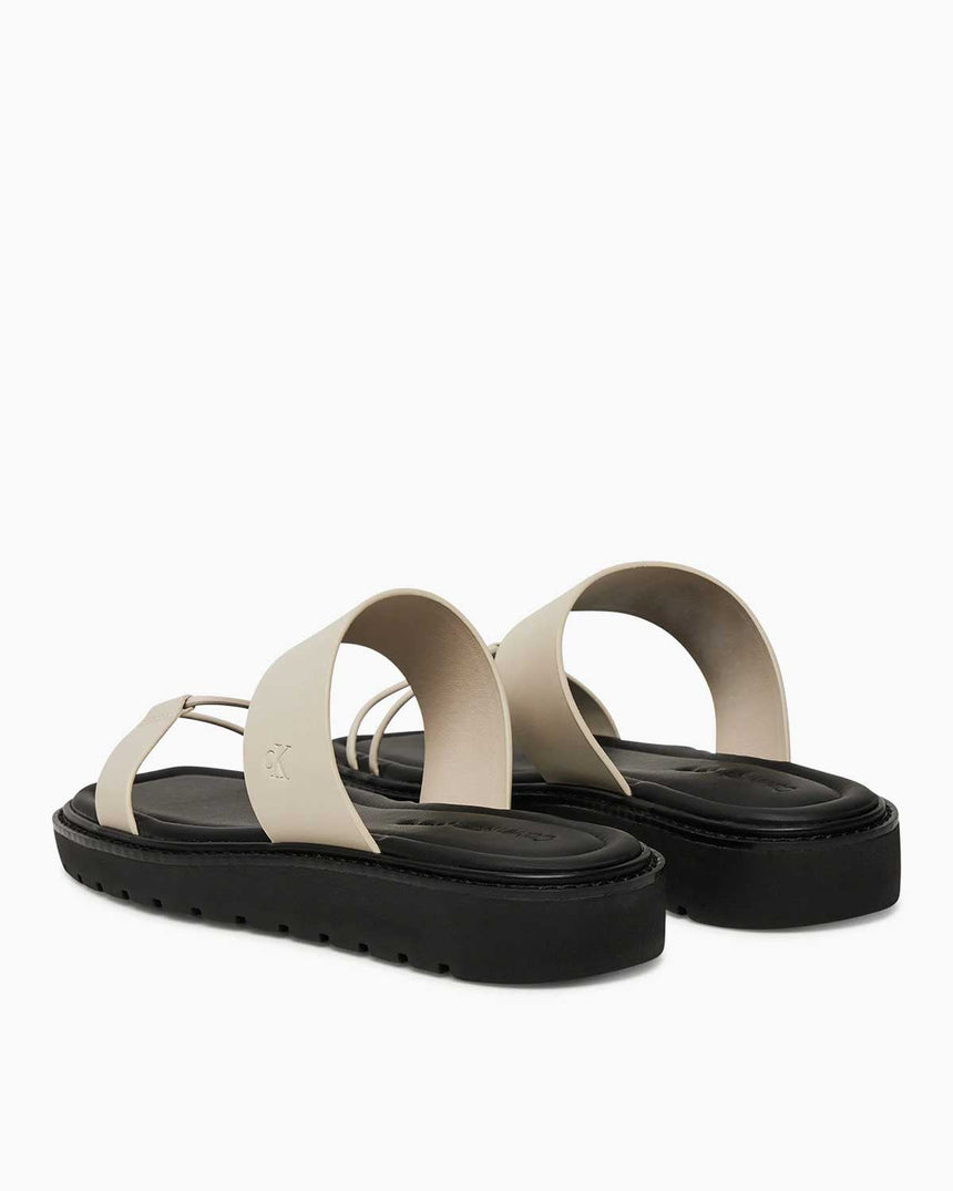 Calvin Klein Zadar Halat Detaylı Yumuşak Kadın Sandalet Eggshell/Black