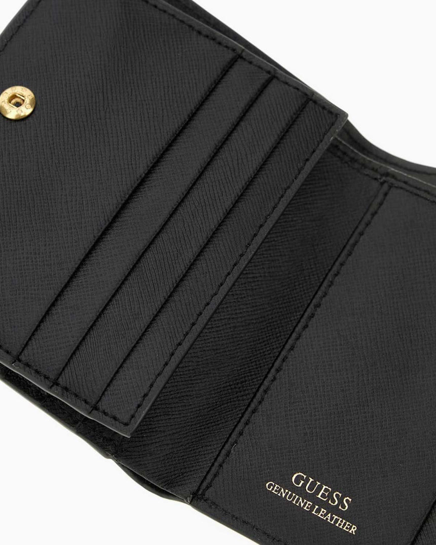 Guess Miriam Trifold Fermuarlı Cüzdan Black