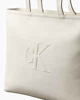 Calvin Klein Sculpted  Slim Tote El Çantası Lily White