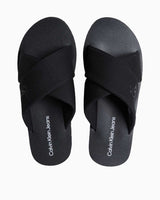 Calvin Klein Cross Flat Logolu Terlik Triple Black