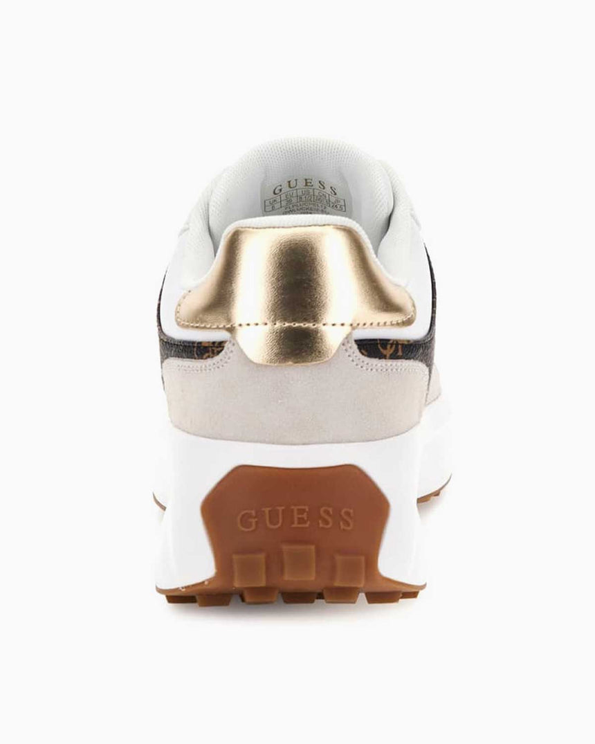Guess Luckei Monogram Logolu Sneaker White Brown