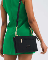 Us Polo Assn Zincir Detaylı Çapraz Askılı Çanta Siyah