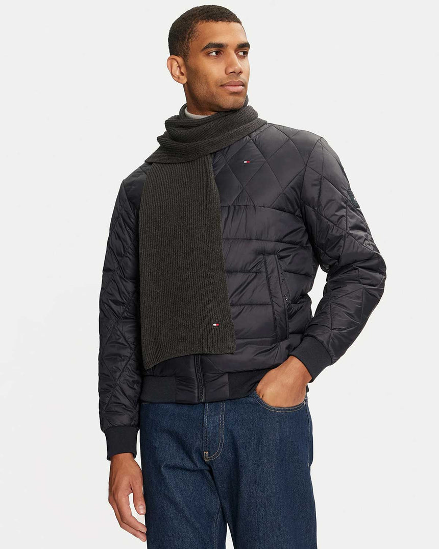 Tommy Hilfiger Flag Pima Cash Atkı Charcoal Gray