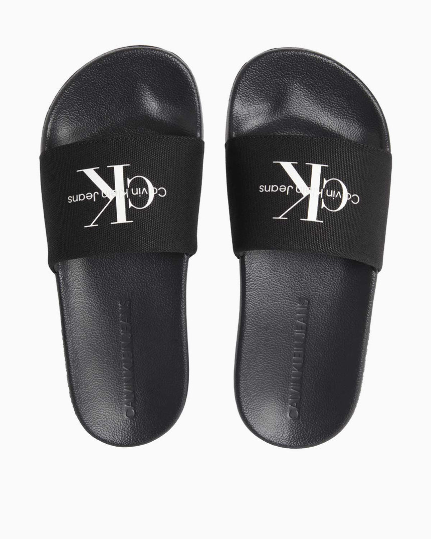 Calvin Klein Slide Monogram Flip Flops Terlik Black