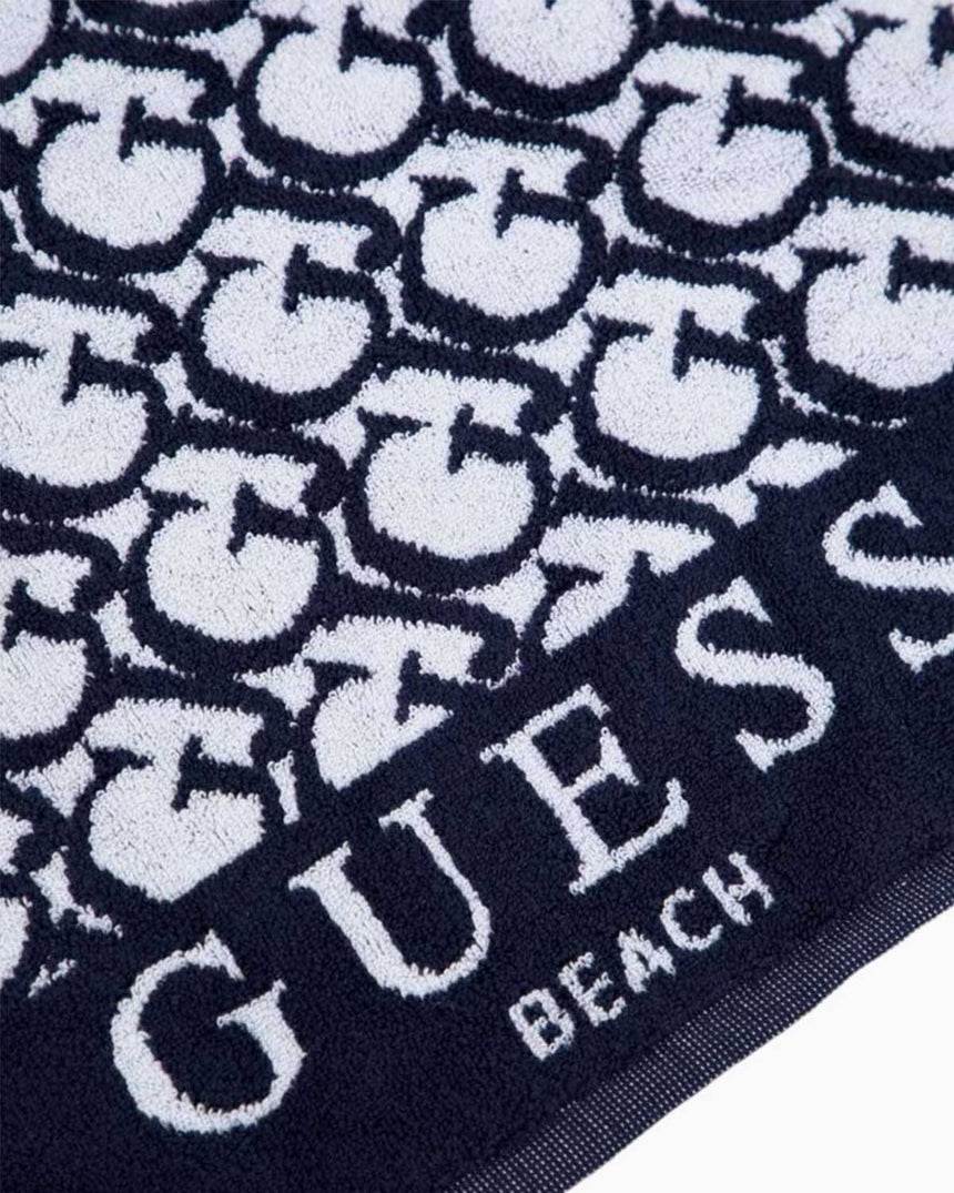 Guess Beach Towel Logolu Plaj Havlusu Gj Double Layer Blue