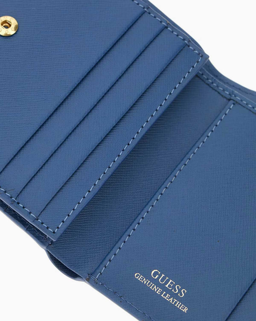 Guess Miriam Trifold Fermuarlı Cüzdan Blue