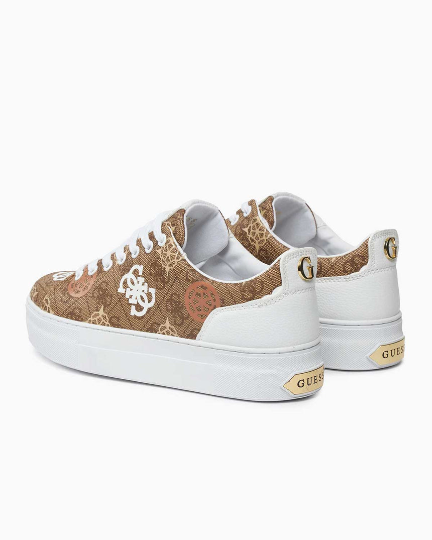 Guess Gianele Peony Logo Sneakers Beige / Brown