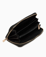 Guess Arlena Logo Zip Around Cüzdan Black Logo