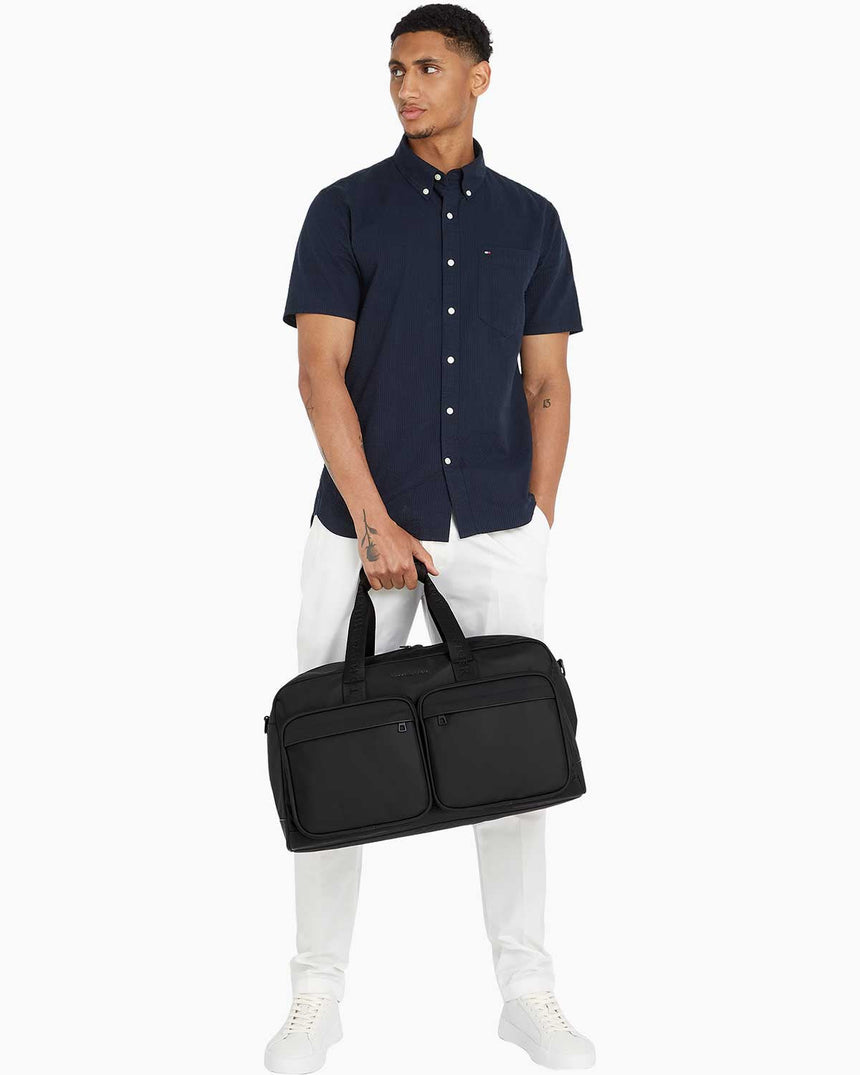 Tommy Hilfiger Repreve Duffle Weekender El Valizi Black
