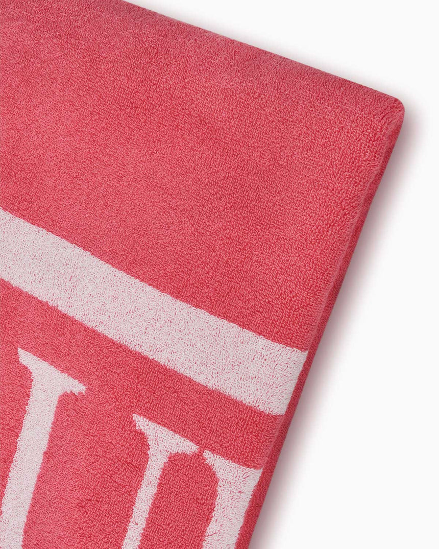 Guess Jacq Palm Triangle Plaj Havlusu Candy Neon Pink