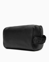 Calvin Klein Logo Emboss Dopp Kit Erkek Washbag Black