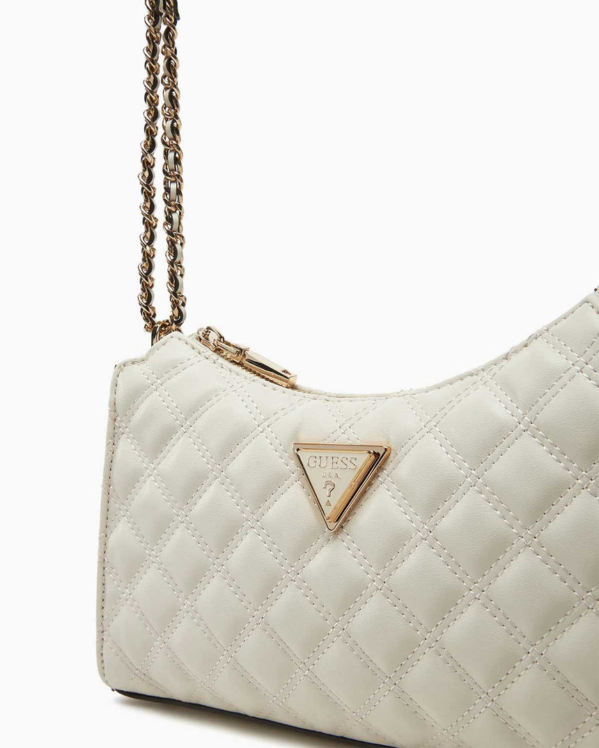 Guess Giully Zincir Detaylı Omuz Çantası Off White