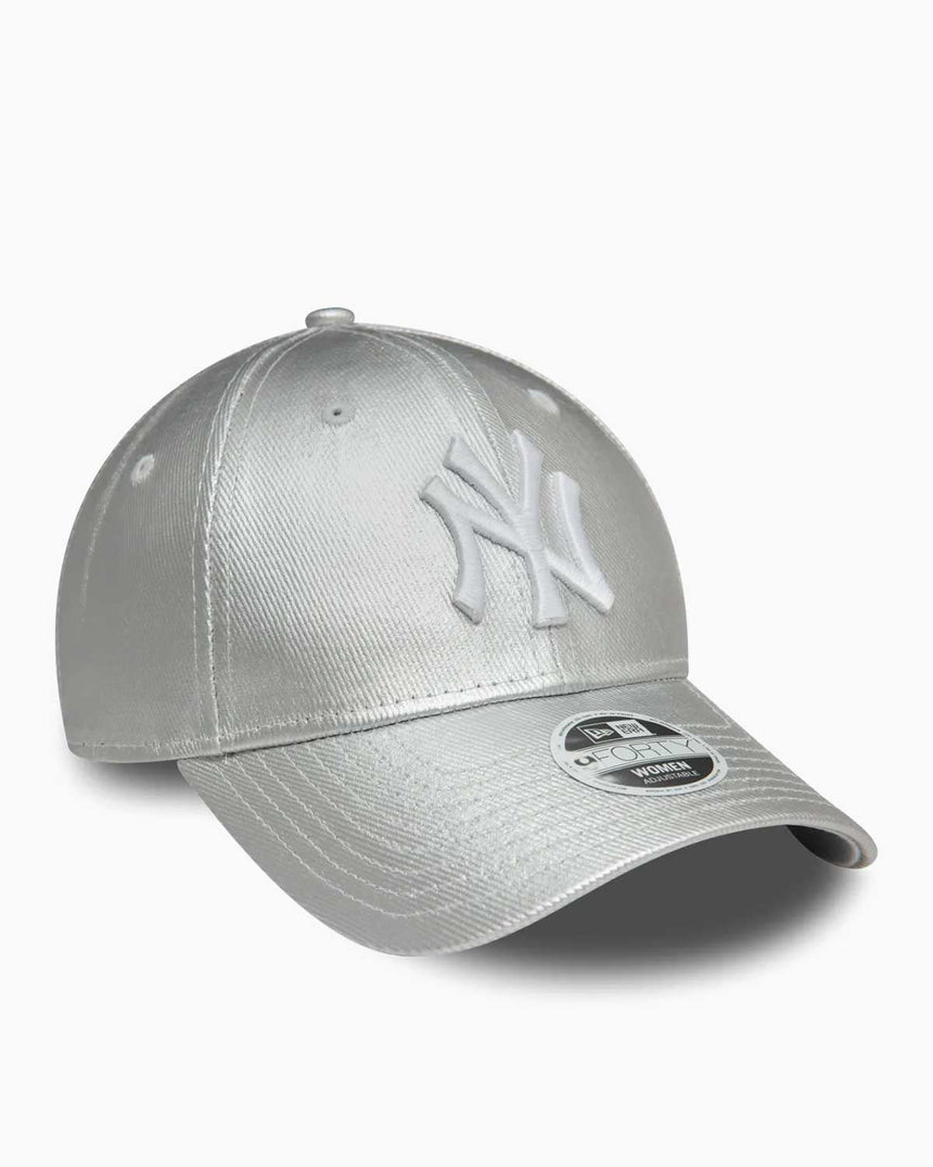 New Era Wmns Denim 9Forty Ny Şapka Gümüş