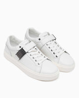 Calvin Klein Low Top Lace Up W/ Iconic Plaque Erkek Sneaker Triple White